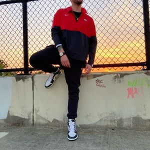 Nike Ohio State Buckeyes Men’s Red & Gray College Track Jacket Windbreaker Sz XL